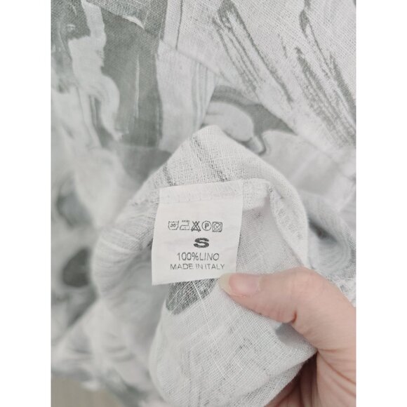 Lands Downunder Linen Sleeveless Lagenlook Relaxed Oversize Italy Gray Dress S - Picture 9 of 10